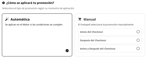 cómo se aplicará tu promoción