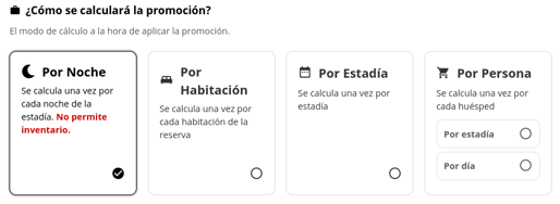 cómo se calculará la promocion